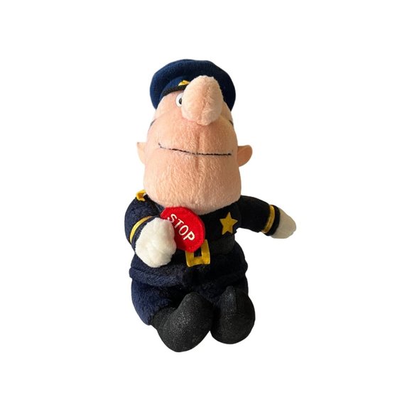 Stuffins Traffic Cop Frosty the Snowman Plush 1999 7" Crossing Guard Stuffed Toy - Picture 2 of 7